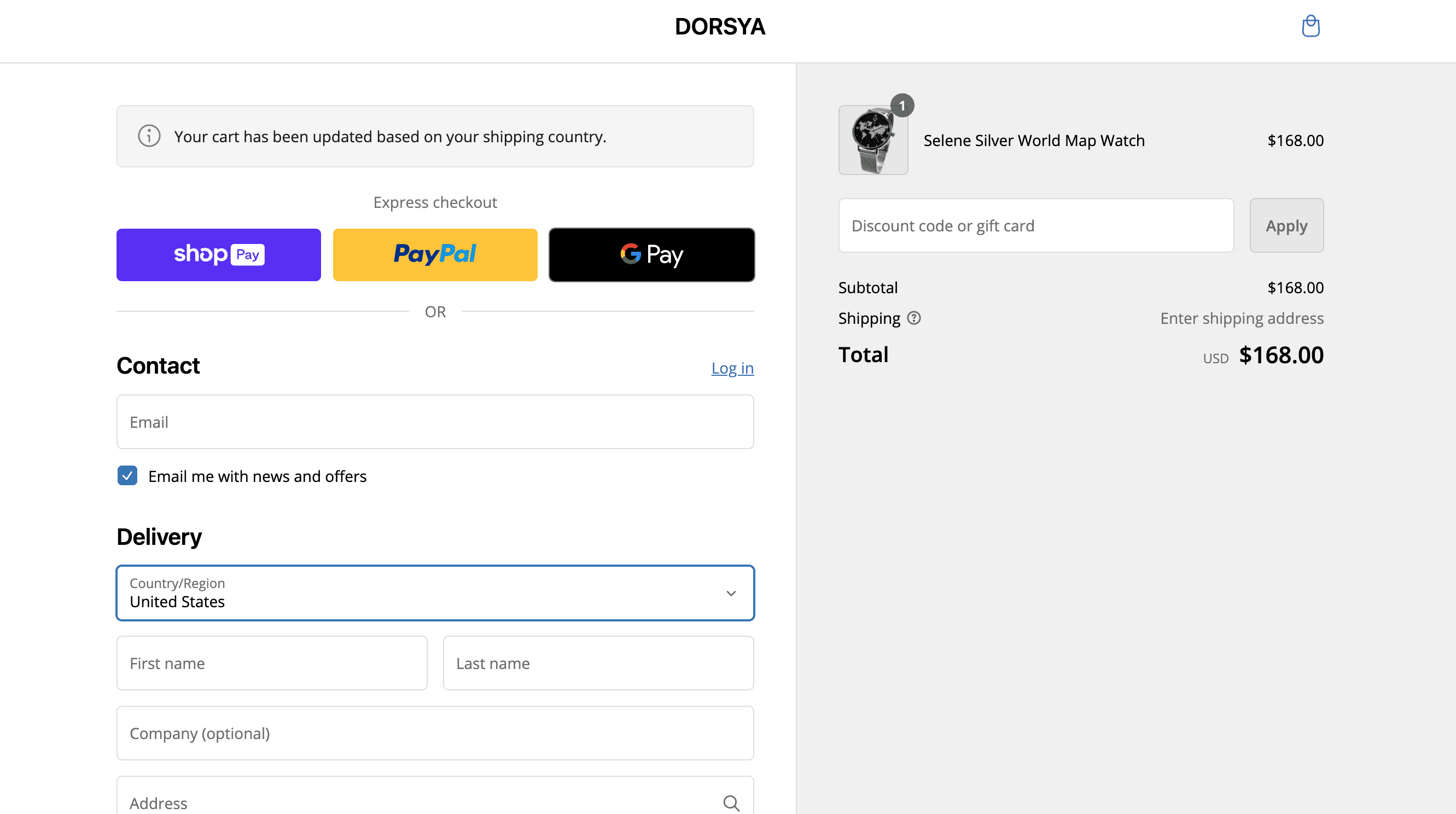 How to apply Dorsya coupon code